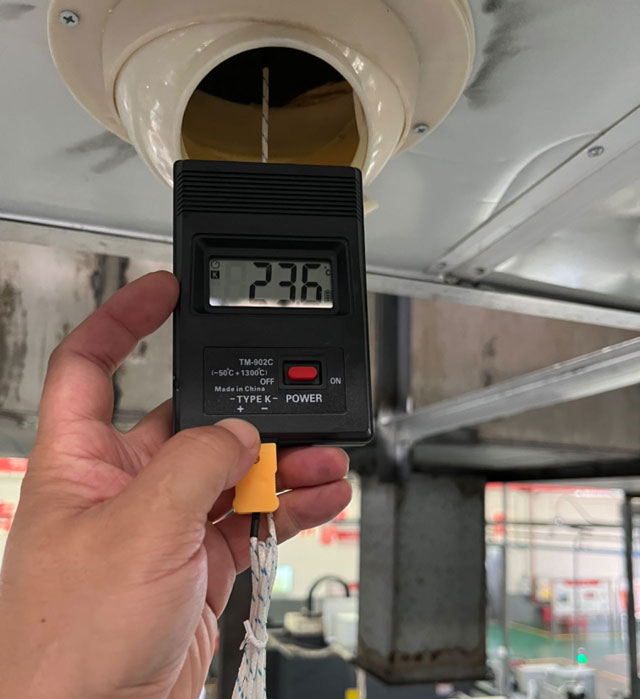 工業(yè)蒸發(fā)冷省電空調 測量出風口溫度