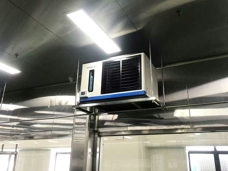 工業(yè)車間制冷降溫，應(yīng)用蒸發(fā)冷省電空調(diào)-臥式軸流機組