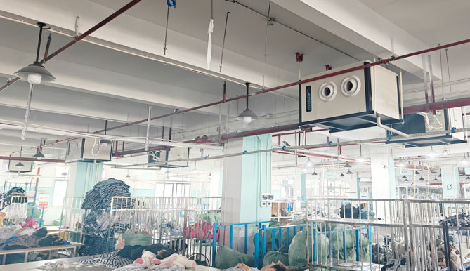 高溫車間夏季降溫設備優選，蒸發冷省電空調-臥式射流空調