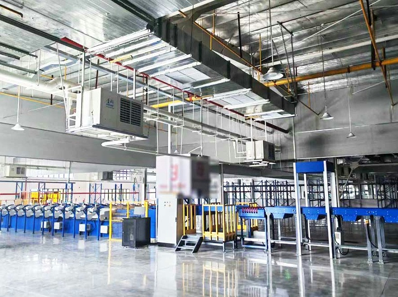 大型工業廠房制冷降溫，安裝蒸發冷省電空調-臥式軸流空調機組