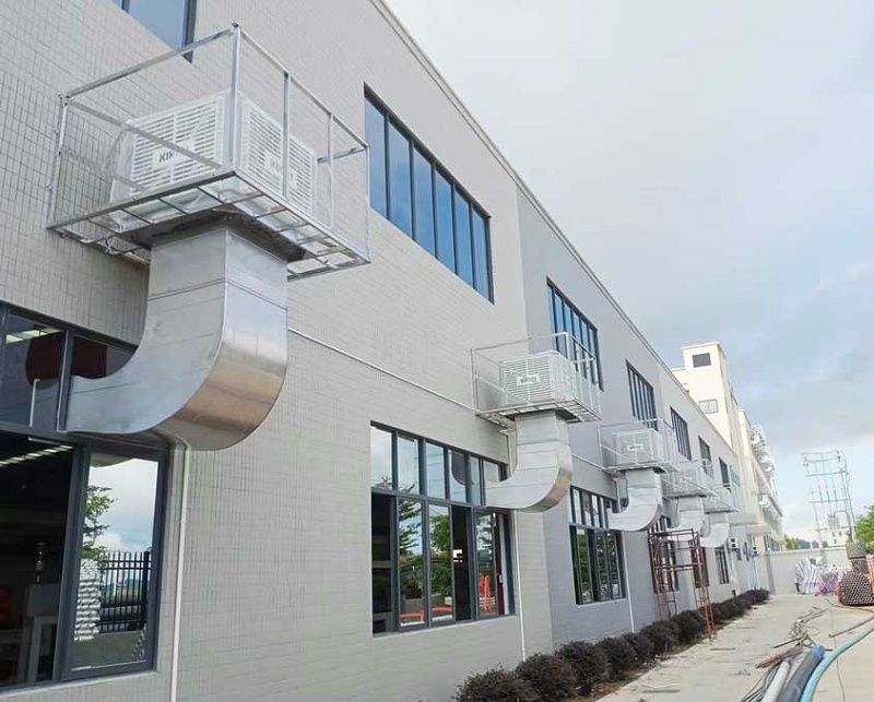 工業(yè)車間通風(fēng)換氣降溫，應(yīng)用工廠冷風(fēng)機(jī)